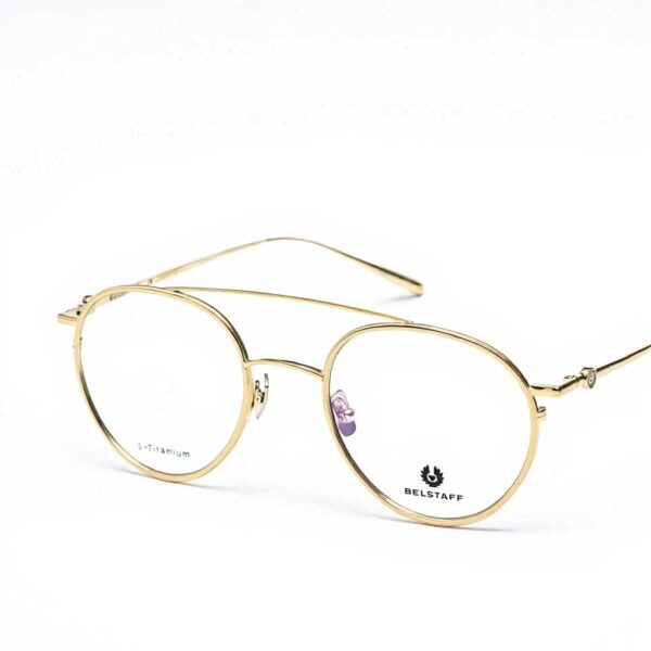 Belstaff Brillengestell Sonnenbrille Clip On Gold Damen