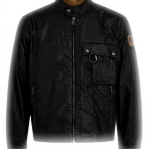 Belstaff Café Racer Jacke Herren Baumwolle Blouson Schwarz