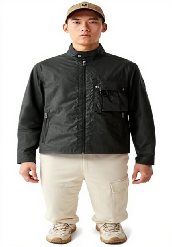 Belstaff Café Racer Jacke Herren Baumwolle Blouson Schwarz