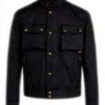 Belstaff Racemaster Wachsjacke Herren Schwarz winddicht