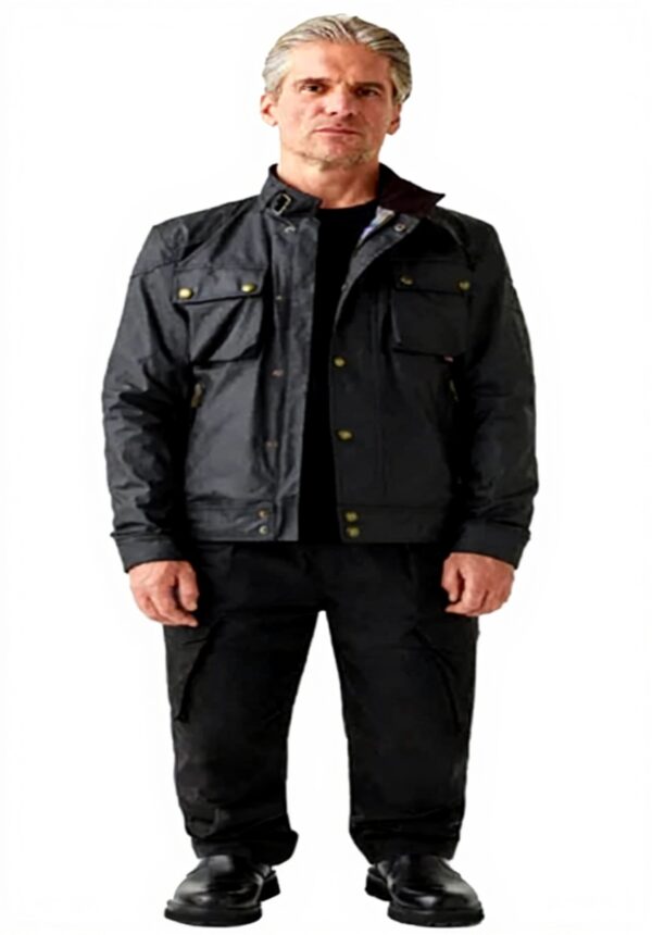 Belstaff Racemaster Wachsjacke Herren Schwarz winddicht