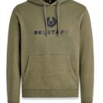 Belstaff Kapuzenpullover Herren Baumwolle Lavarot Oliv