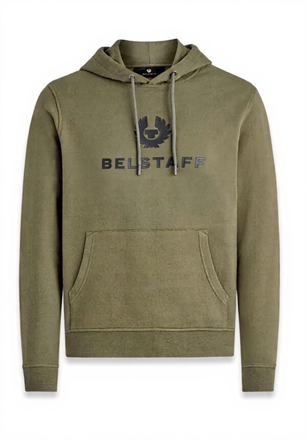 Belstaff Kapuzenpullover Herren Baumwolle Lavarot Oliv