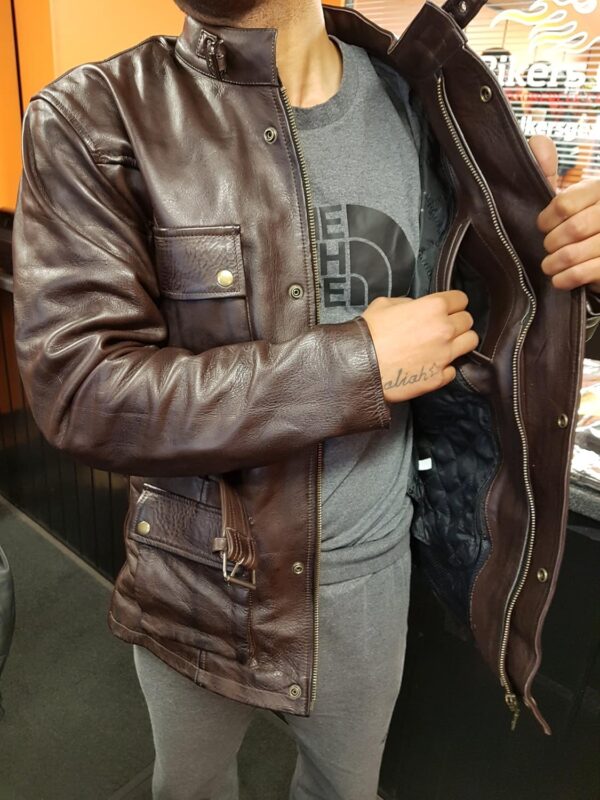 Bikers Gear Australia Lederjacke Vintage Motorrad CE-4