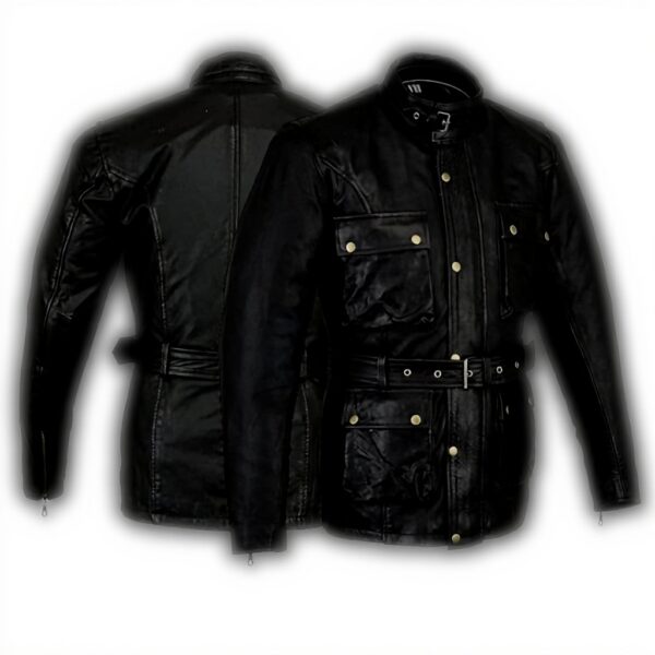 Bikers Gear Australia Lederjacke Vintage CE1621-1 Schwarz