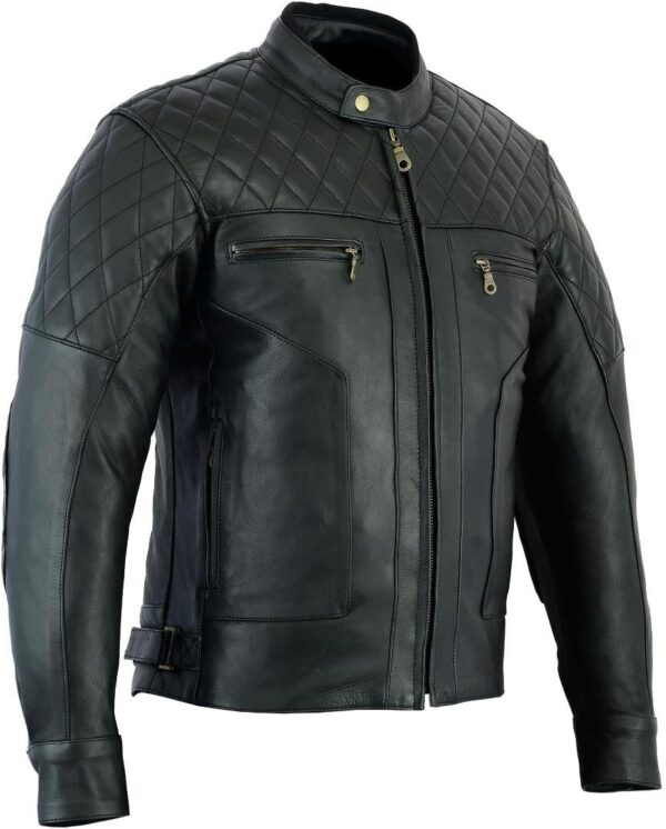 Motorradjacke Bikers Gear Australia Leder CE-Protektoren-2