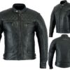 Motorradjacke Bikers Gear Australia Leder CE-Protektoren-3