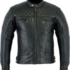 Motorradjacke Bikers Gear Australia Leder CE-Protektoren-0