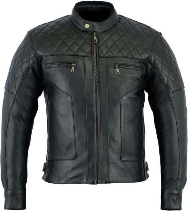 Motorradjacke Bikers Gear Australia Leder CE-Protektoren-0