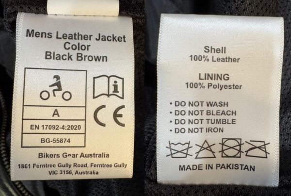 Motorradjacke Bikers Gear Trailmaster Leder Used Look-6