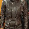 Bikers Gear Motorradjacke Leder Used Look Schwarz-2