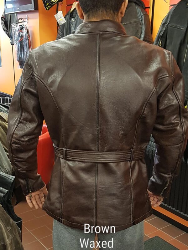 Bikers Gear Motorradjacke Leder Used Look Schwarz-3