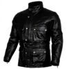 Classic Vintage Bikers - Motorradjacke - Gewachstes Leder - Schwarz Used Look - L
