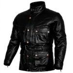 Classic Vintage Bikers - Motorradjacke - Gewachstes Leder - Schwarz Used Look - L