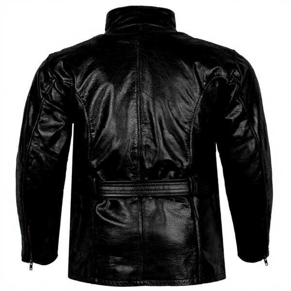 Classic Vintage Bikers - Motorradjacke - Gewachstes Leder - Schwarz Used Look - L