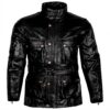 Classic Vintage Bikers - Motorradjacke - Gewachstes Leder - Schwarz Used Look - L