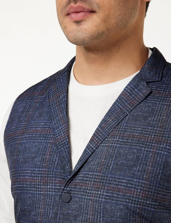 Hackett London Herren Weste Marineblau Bedruckt Overshirt-1