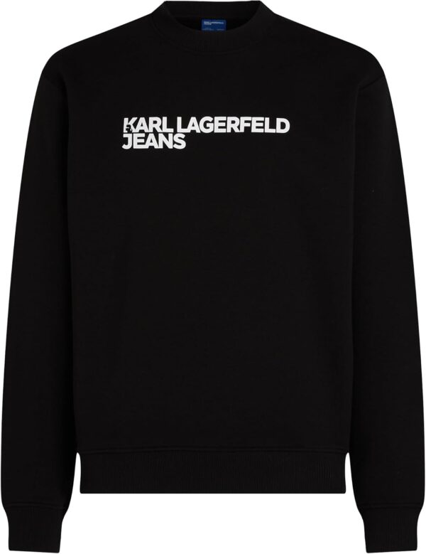 Karl Lagerfeld Jeans Sweatshirt Herren Logo Design Schwarz-4