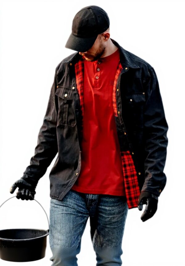 Mr.Stream Herren Flanellfutter Jacke Western Cowboy