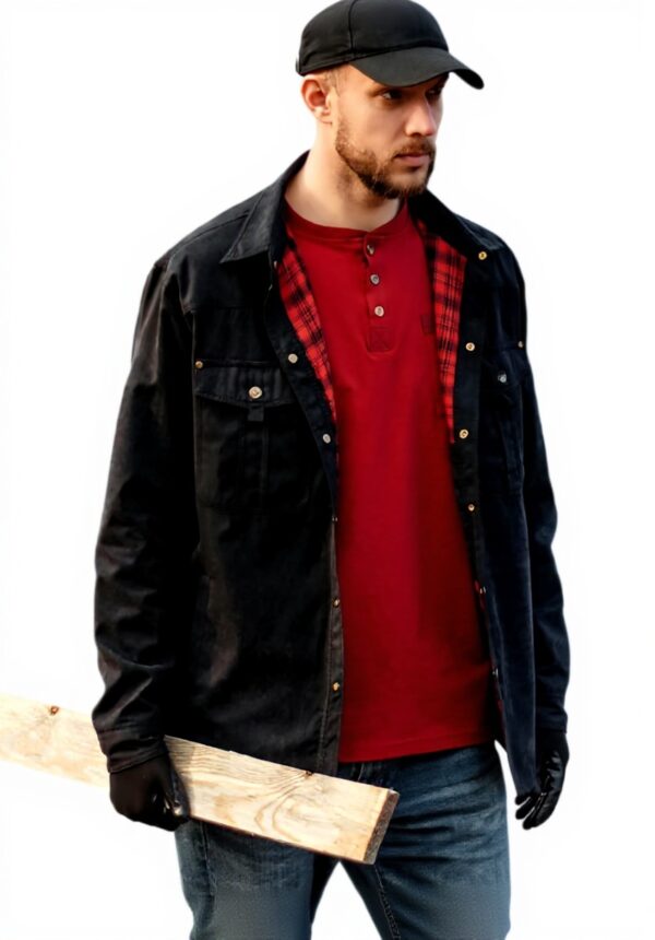 Mr.Stream Herren Flanellfutter Jacke Western Cowboy