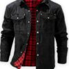 Mr.Stream Herren Flanellfutter Jacke Western Cowboy