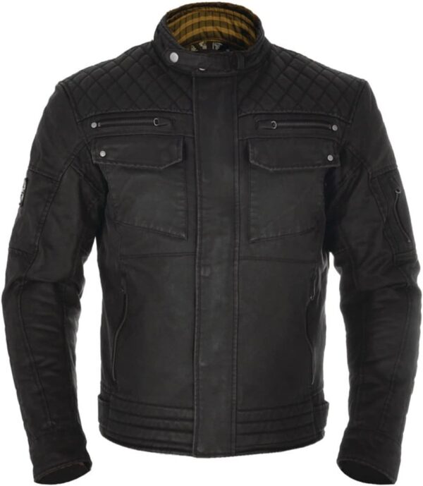 Wachsreitjacke Oxford Winterfest CE Schutz Unisex Motorrad-1