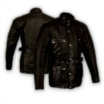 Trailmaster - Motorradjacke - Gewachstes Leder - kastanienbraune Used Look by Bikers Gear UK