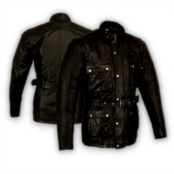 Trailmaster - Motorradjacke - Gewachstes Leder - kastanienbraune Used Look by Bikers Gear UK