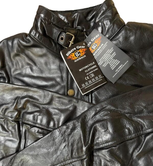 Trailmaster Vintage Motorradjacke Gewachstes Leder Braun 3XL-3