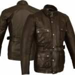 Trailmaster Vintage Motorradjacke Gewachstes Leder Braun 3XL-0