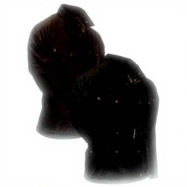 Walker amp Hawkes Explorer - Herren Outdoor-Jacke im Motorrad-Stil - gewachst - mit Gürtel amp 4 Taschen