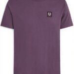 Belstaff Herren T-Shirt Brustaufnäher Baumwolle Dunkles