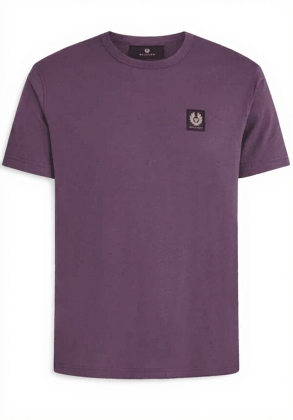 Belstaff Herren T-Shirt Brustaufnäher Baumwolle Dunkles