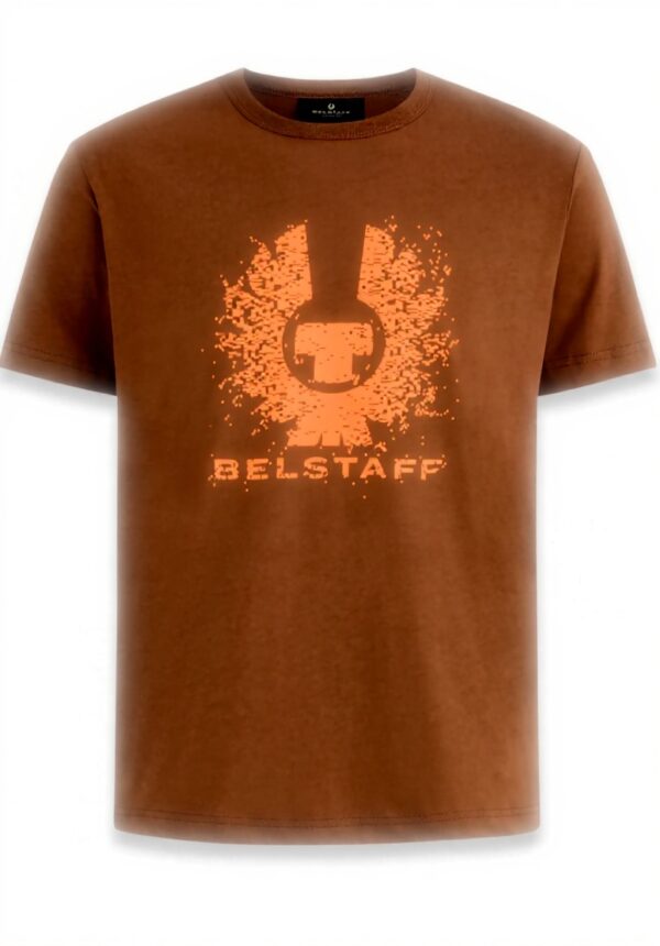 Belstaff Herren T-Shirt Pixel Phoenix Logo Baumwolle