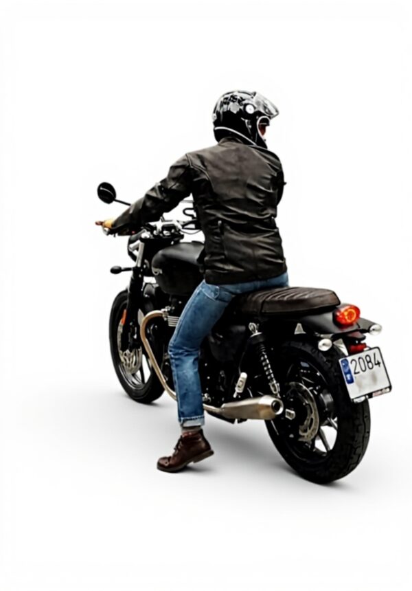 Bikers Gear Motorradjacke Leder Vintage wasserabweisend