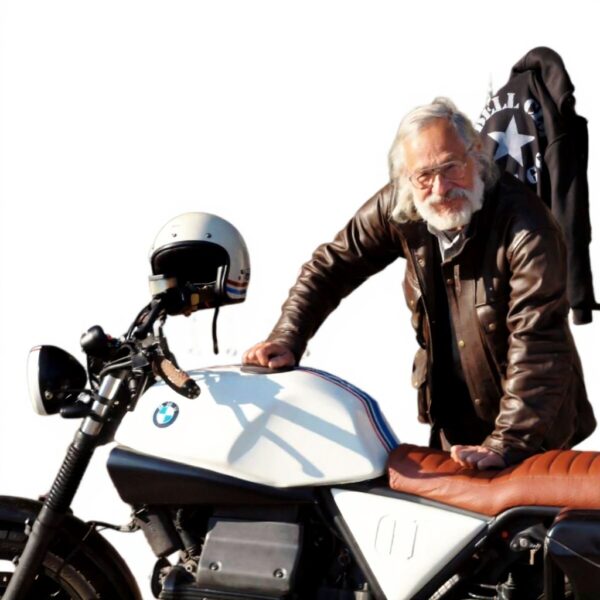 Bikers Gear Motorradjacke Leder Vintage wasserabweisend