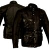 Bikers Gear Motorradjacke Leder Vintage wasserabweisend