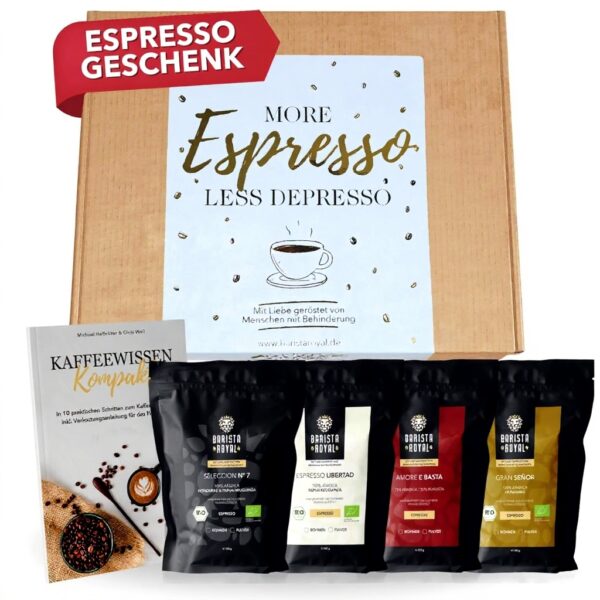 Espresso Geschenkset Bio Barista Royal Kaffeeliebhaber