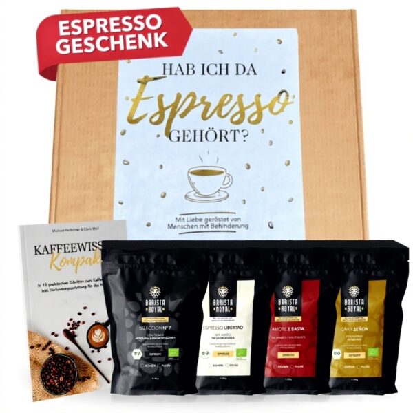 Espresso Geschenkset Barista Royal - Bio Kaffee Geschenkidee