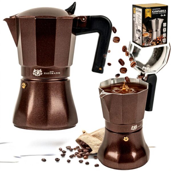 Espressokocher Induktion 6 Tassen Braun KARL HAUSMANN