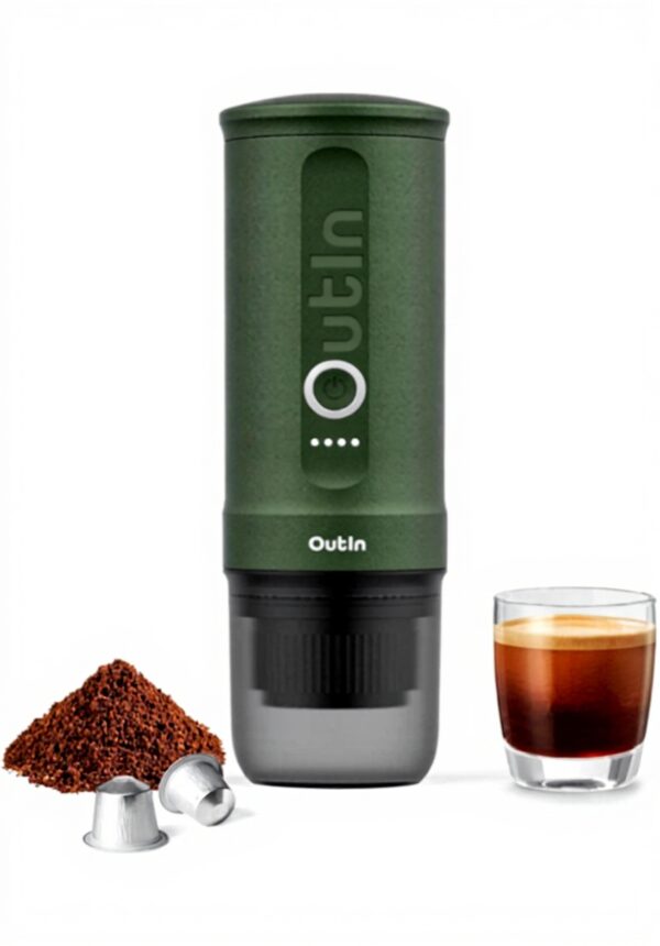 OutIn Nano Espressomaschine tragbar USB-C Kapseln gemahlen