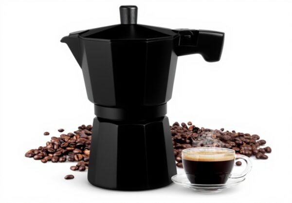 VINATO Espressokocher Aluminium Moka-Kanne 6 Tassen