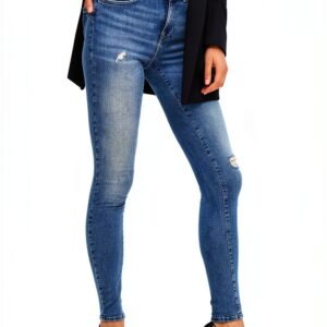 Only Damen Skinny Fit Jeans S/M 30L Medium Blue Denim-0