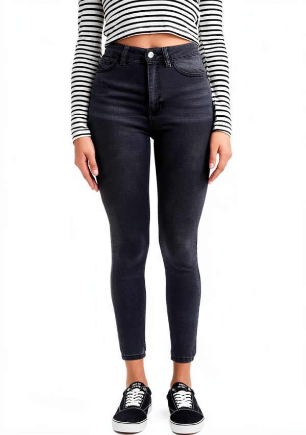 DeFacto Damen Jeans High Waist Stretch Blau-0