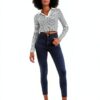 DeFacto Damen Jeans High Waist Stretch Blau-1
